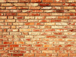Red brick wall texture background.