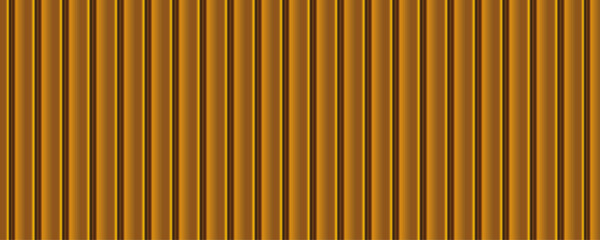The Bright Yellow Vertical Stripes Creating a Modern Abstract Background. vertical stripes in brown and beige. Horizontal image. 3D image. 3D rendering.