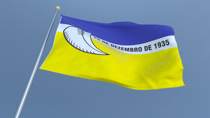 A bandeira de Dourados,  munic&iacute;pio do estado de Mato Grosso do Sul, Brasil - Ilustra&ccedil;&atilde;o 3D