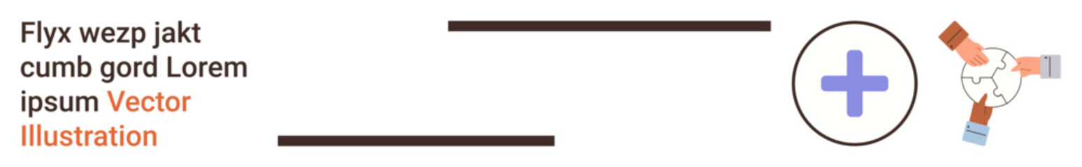 Obraz premium Healthcare, teamwork, collaboration, medical services, unity, support. Circular design of hands connected with medical cross at the center. Healthcare and teamwork concept focusing on support