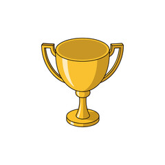 Gold Trophy Cup Award For Achievement.