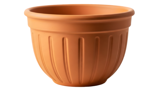 Terracotta flower pot isolated on transparent background - Powered by Adobe