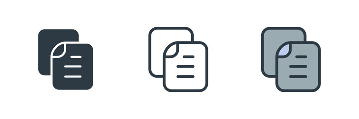 document icon set vector illustration. line, glyph, color symbol isolated on white background