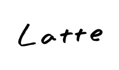 手書き文字「Latte」｜ラテの柔らかさを感じる手描き風英字ロゴ素材