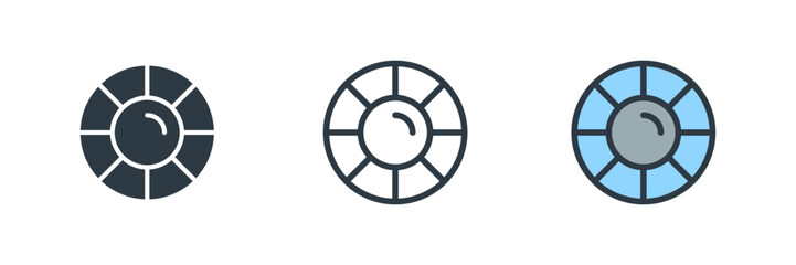 camera icon set vector illustration. line, glyph, color symbol isolated on white background