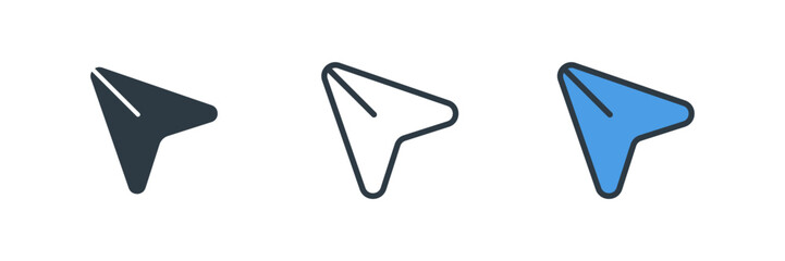 send icon set vector illustration. line, glyph, color symbol isolated on white background