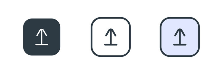 upload icon set vector illustration. line, glyph, color symbol isolated on white background