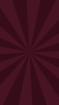 Comic book aubergine dark puple background with rays animation, colorful radial speed lines from middle to the outside seamless loop abstract line rays sunburst manga anime cartoon vertical backdrop