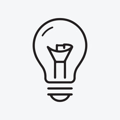 light bulb icon vector illustration showing a bright idea and energy concept