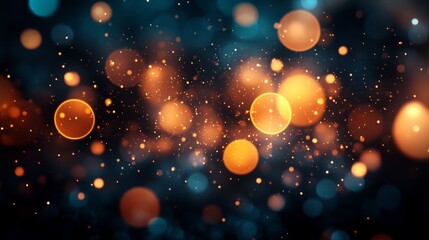 Sparkling gold glitter and blurred lights create a festive, magical atmosphere that perfectly complements the design of the invitations as a background.