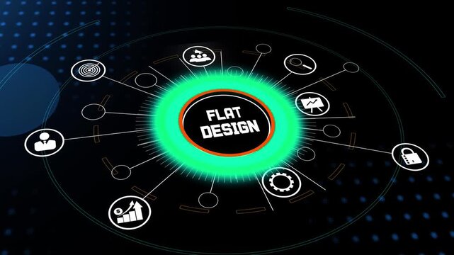 Creative flat design concept, illustrating modern ui/ux interface, minimal graphic style, and responsive web development