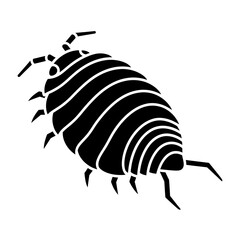 Beetle Silhouette Icon – Insect Bug Minimal Black Vector Illustration