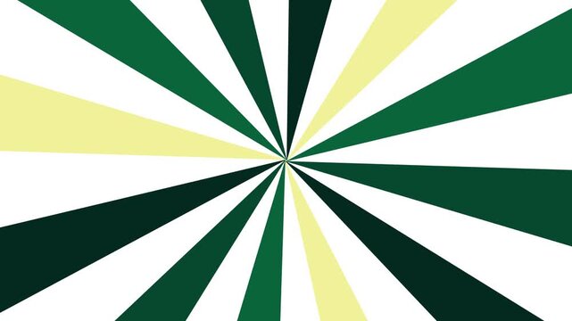 Comic book dark green yellow background with rays animation, colorful radial speed lines from middle to the outside seamless loop abstract line rays sunburst manga anime cartoon popup art backdrop cli