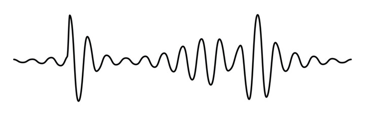 Podcast sound waves set. Waveform pattern for music player, podcast, voise message, music app. Audio wave icon. Equalizer template. Vector illustration isolated on white background.