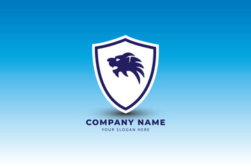 Fototapeta premium Lion shield logo