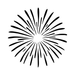 Fototapeta premium silhouette of fireworks