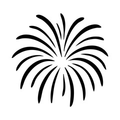 silhouette of fireworks