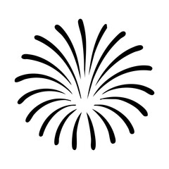 silhouette of fireworks