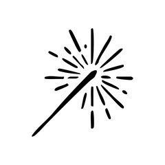 silhouette of fireworks