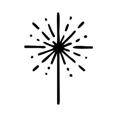 silhouette of fireworks