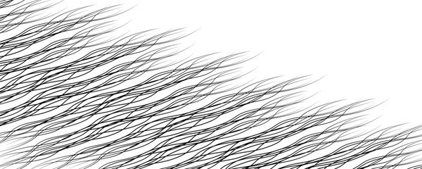 Simple waves with continuous wavy lines. Hand-drawn lines, fine patterns, web design, greeting cards, textiles, technology backgrounds.