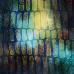 Abstract textured background with vertical rounded rectangles and glowing light effect