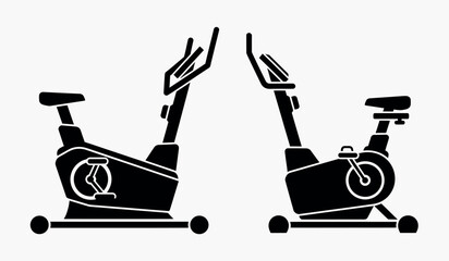 Exercise bikes stationary cycling equipment illustration
