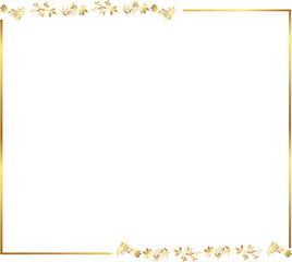 frame with leaves gold border Golden Border Warm Color Frame