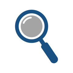 Stylized Blue Magnifying Glass Icon for Digital Exploration, Search, or Analysis - Vector Illustration for Modern Applications