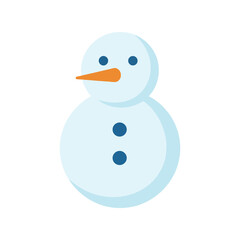 Charming Minimalist Snowman Illustration for Winter Holidays, Perfect for Seasonal Designs, Greeting Cards, and Children's Projects
