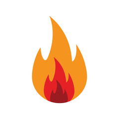 Stylized Flame Icon with Vibrant Orange and Red Colors, Perfect for Fire-Related Designs and Graphics