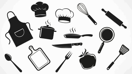 Collection of Kitchen Utensils and Cooking Tools.