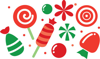 seamless background with candy canes