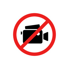 No Video Recording Allowed &ndash; Camera Prohibition Icon