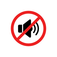 Silence Required &ndash; No Noise Prohibition Icon