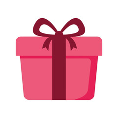 Charming Pink Gift Box with Bow, Ideal for Holiday Celebrations, Birthdays, and Special Occasions, Versatile Present Illustration for Graphic Design Projects