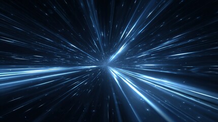 Fototapeta premium Dynamic Burst of Light Racing Through Space with Brilliant Streaks and a Sense of Infinite Depth