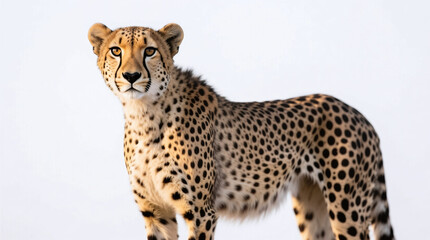 cheetah isolated on white background