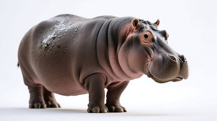 Fototapeta premium hippopotamus isolated on white background