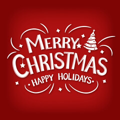 Merry Christmas and Happy New Year Background. Merry christmas design template, greeting cards, banner, poster,holiday cover.  Xmas decoration. 