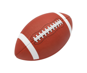 American football ball isolated on transparent background