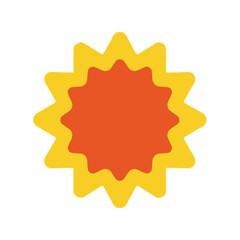 Vibrant Sunburst Graphic with Warm Colors for Summer Themes and Marketing Materials