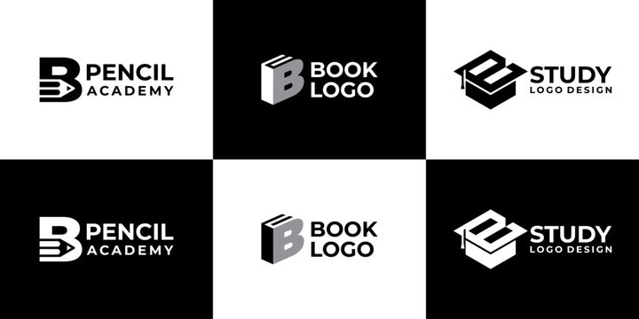 academy logo letter B vector modern, education logo design