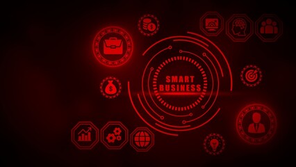 Red smart business on black background red black background finance