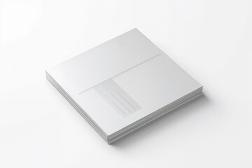 Stack of White Square Notebooks with Label Area image