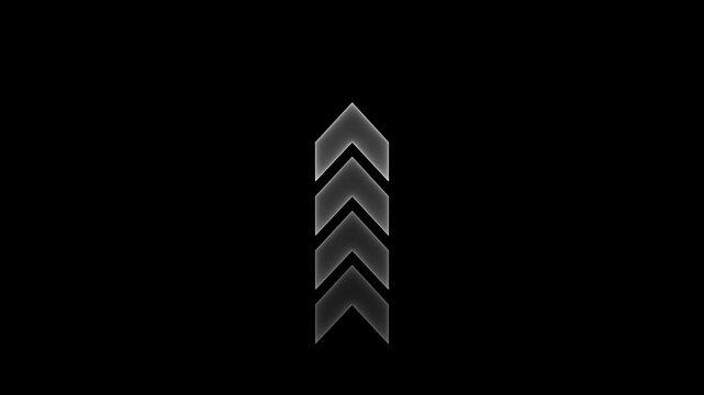 Grey Arrow Direction Animation | Minimal Pointer Cue, Smooth Navigation Signal Flow Loop, Clean UI Indicator Movement & Modern Vector Motion Symbol Display