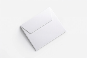 White Square Envelope on White Background paper stationery