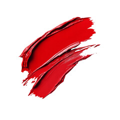Bold red paint swipe Isolated transparent on white background