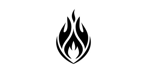 Vector illustration of a fire icon to indicate heat risk and fire hazard.