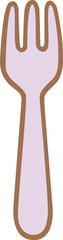 Illustration of a Cartoon Fork